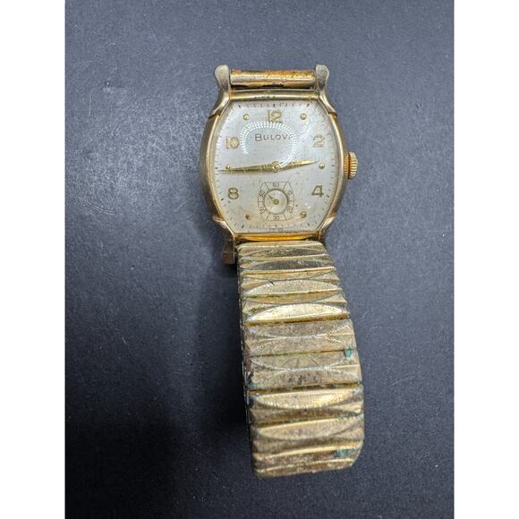 Vtg 1947 Bulova Signe Men's Mechanical Manual Wristwatch Swiss 10k RGP 26.7mm - Picture 4 of 13